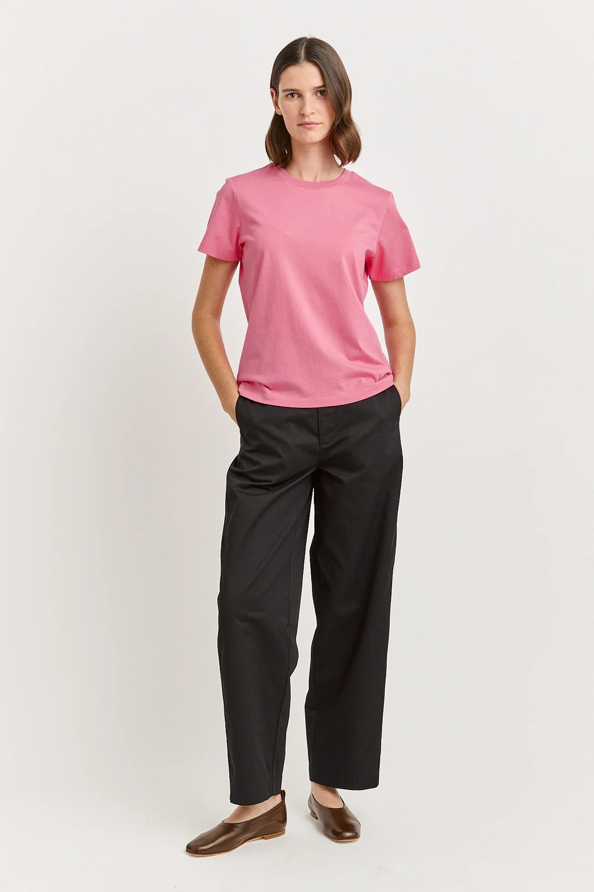 CLASSIC ORGANIC COTTON TEE in Flamingo by Toorallie at Darling & Domain