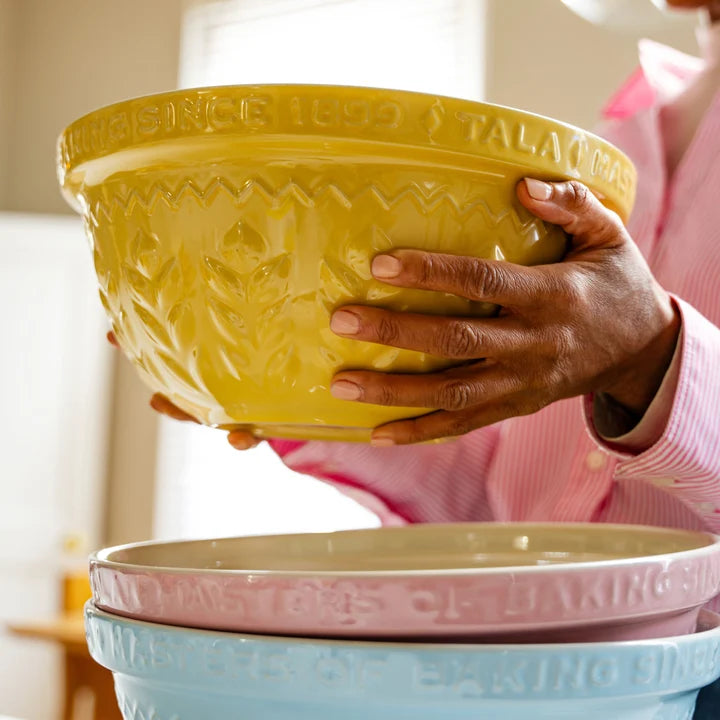TALA STONEWARE MIXING BOWL in Yellow Corn Design by Tala