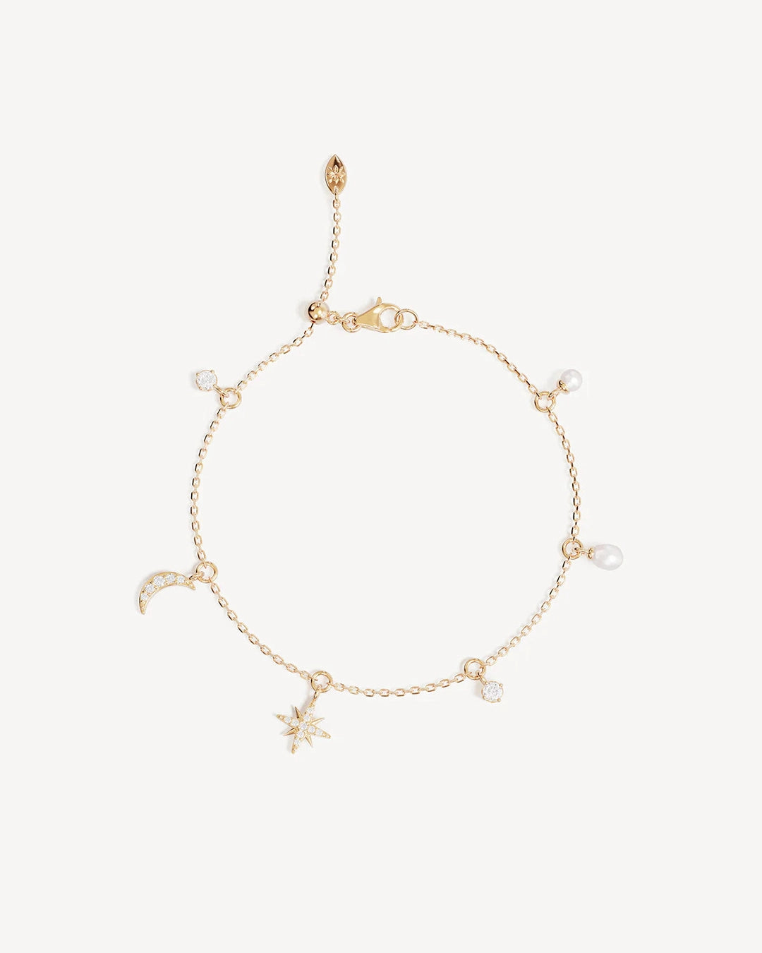 By Charlotte CELESTIAL SKIES CHARM BRACELET in 18k Gold Vermeil