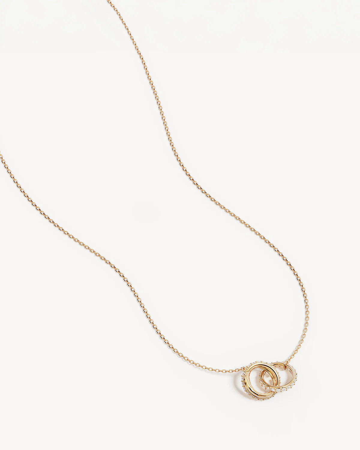 By Charlotte Entwined Hearts Necklace in 18K Gold Vermeil