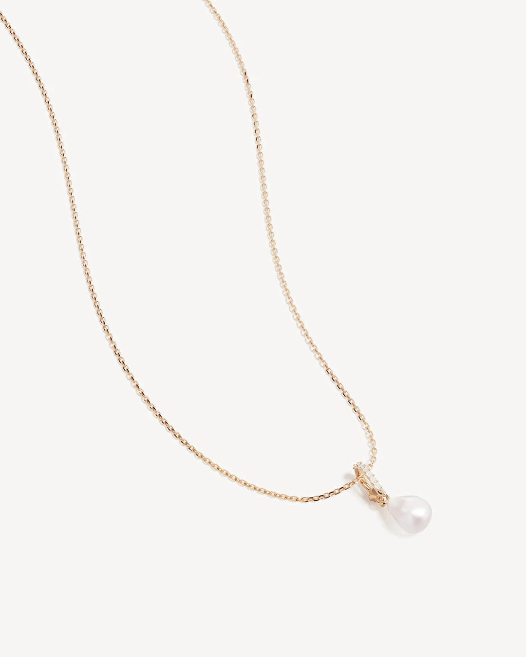 By Charlotte LOVE WITH GRACE LAB-GROWN DIAMOND PEARL NECKLACE in 18k Gold Vermeil