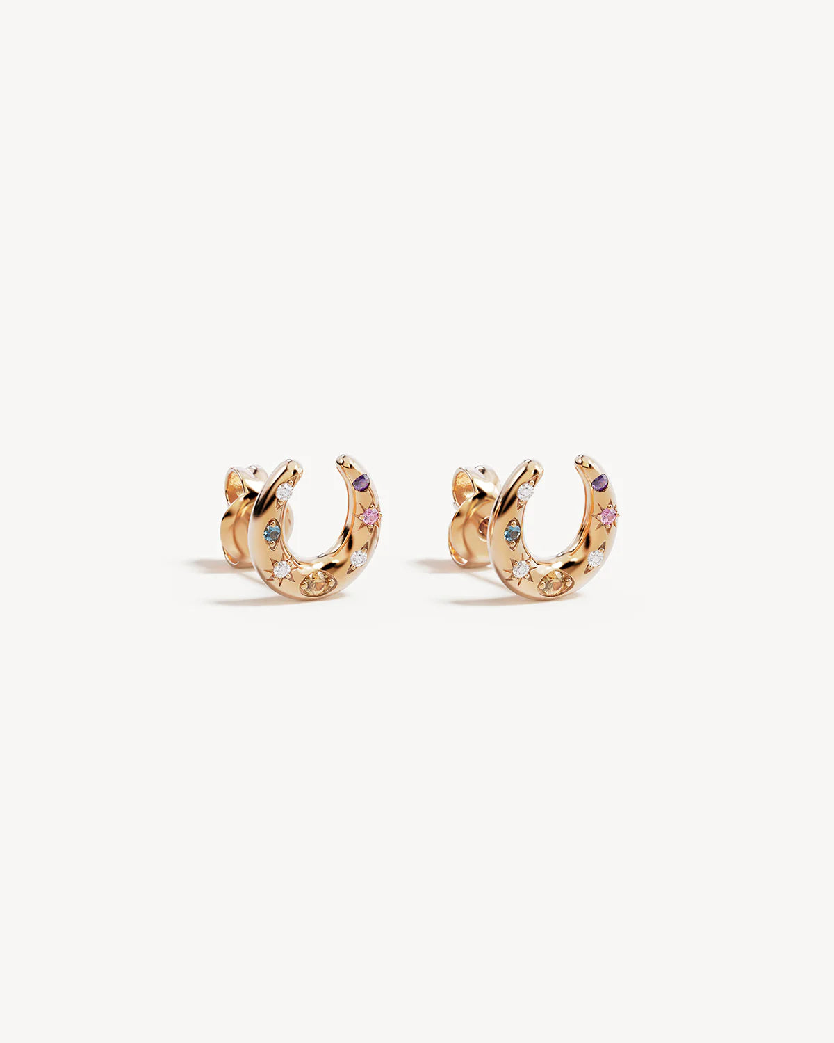 By Charlotte Lucky Horseshoe Stud Earring in 18K Gold Vermeil