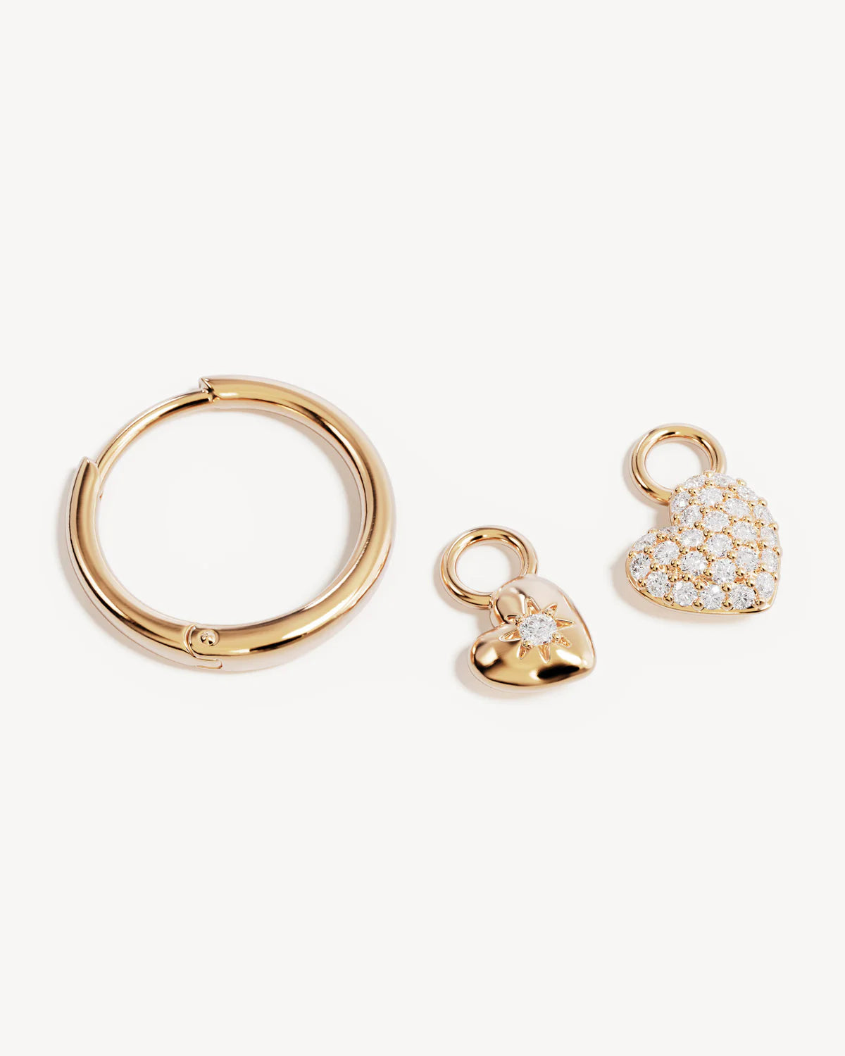 By Charlotte You Have My Heart Hoops in 18K Gold Vermeil