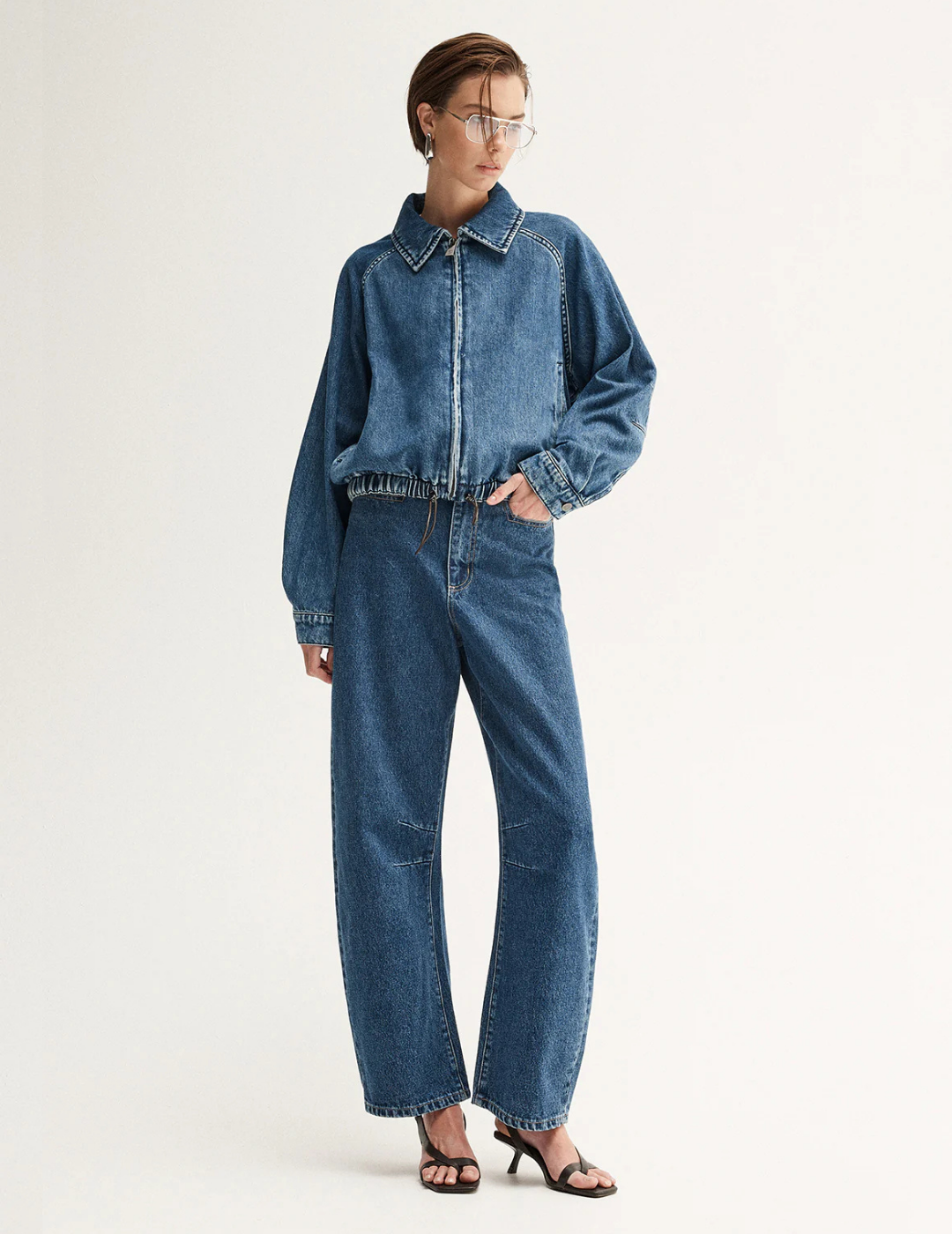ADDISON DENIM JACKET in Dark Indigo by Elka Collective
