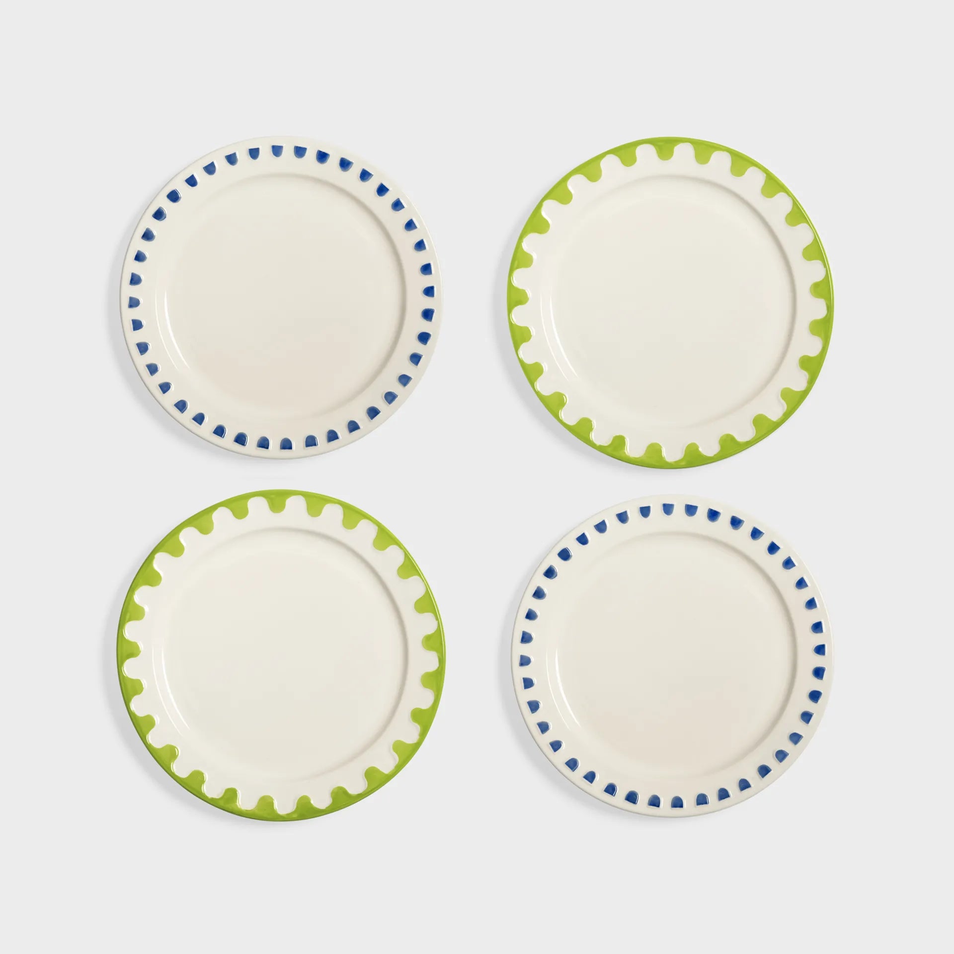 FOLK PLATE MEDIUM in Set of 4 by &Klevering