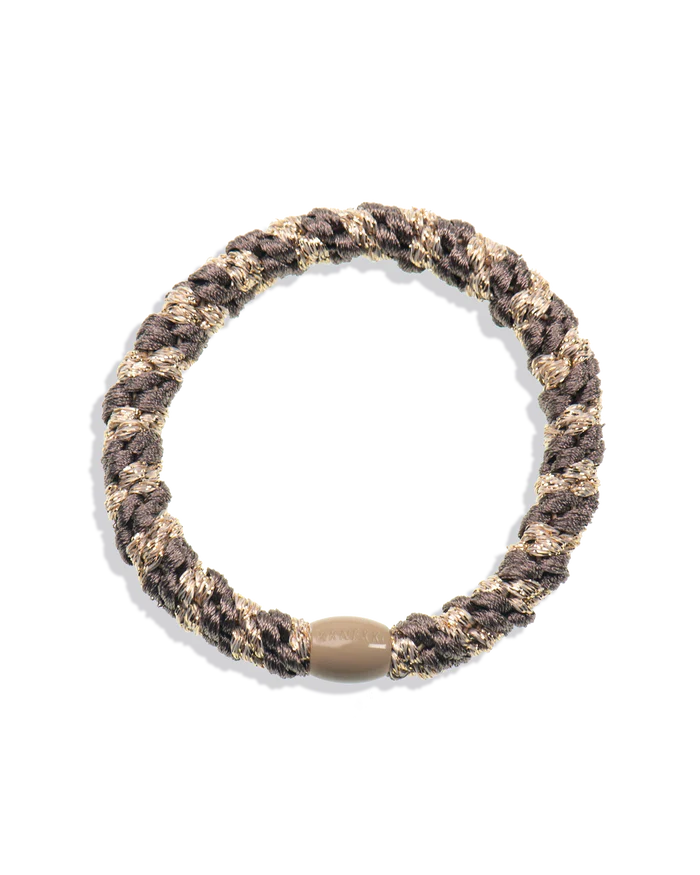 KKNEKKI ORIGINAL HAIR TIES in Mole Beige Glitter by KKNEKKI