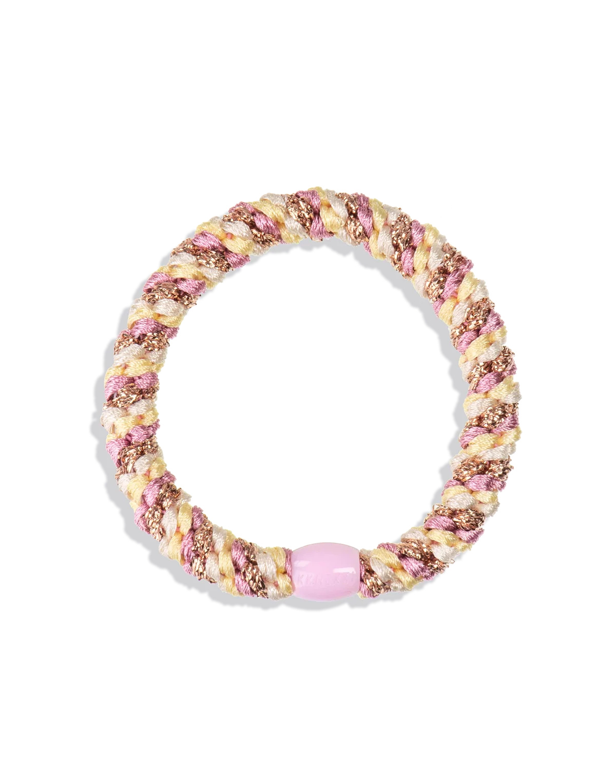 KKNEKKI ORIGINAL HAIR TIES in Mix Old Pink Yellow Glitter
