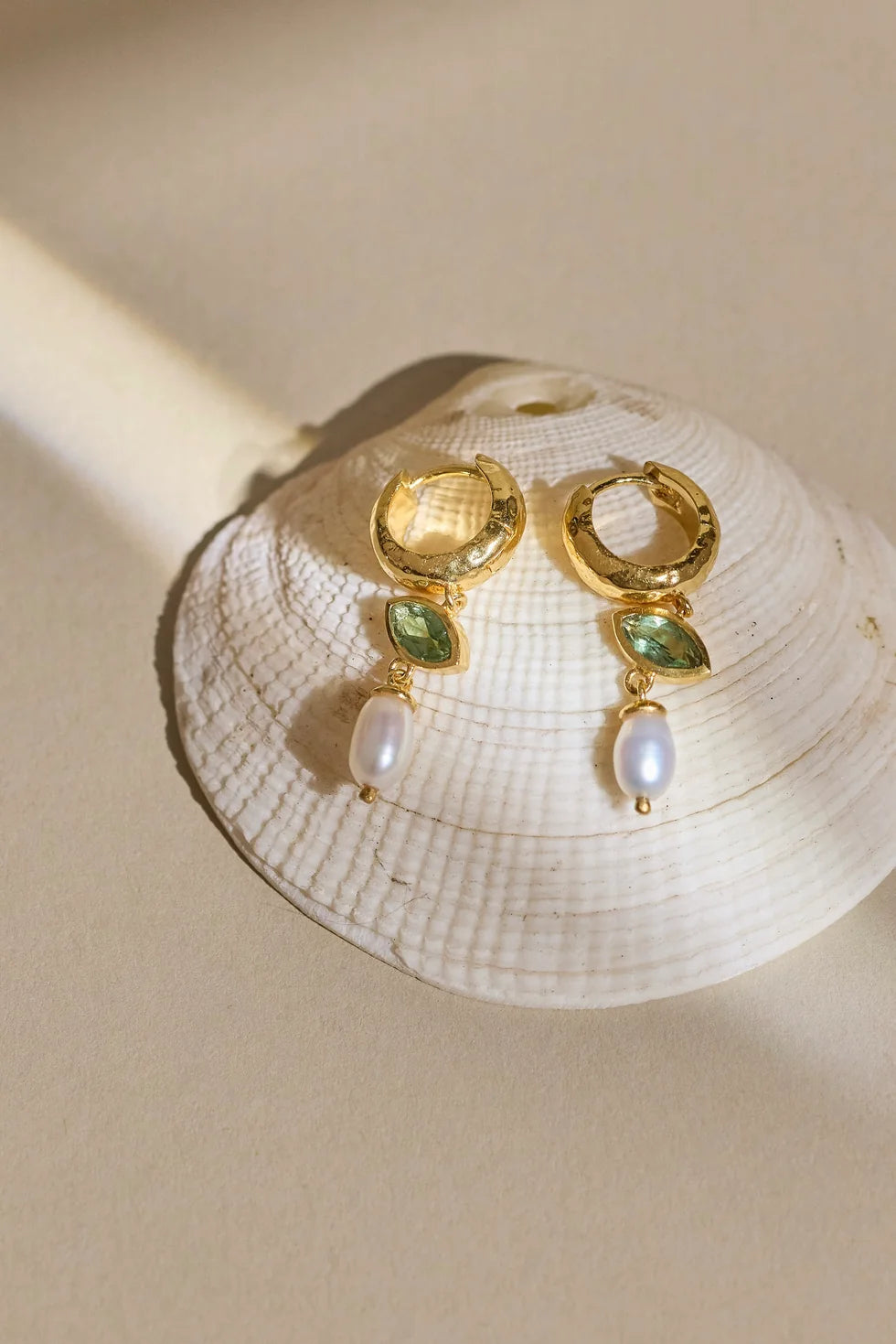 JUNIPER APATITE HUGGIES in Gold by ToniMay