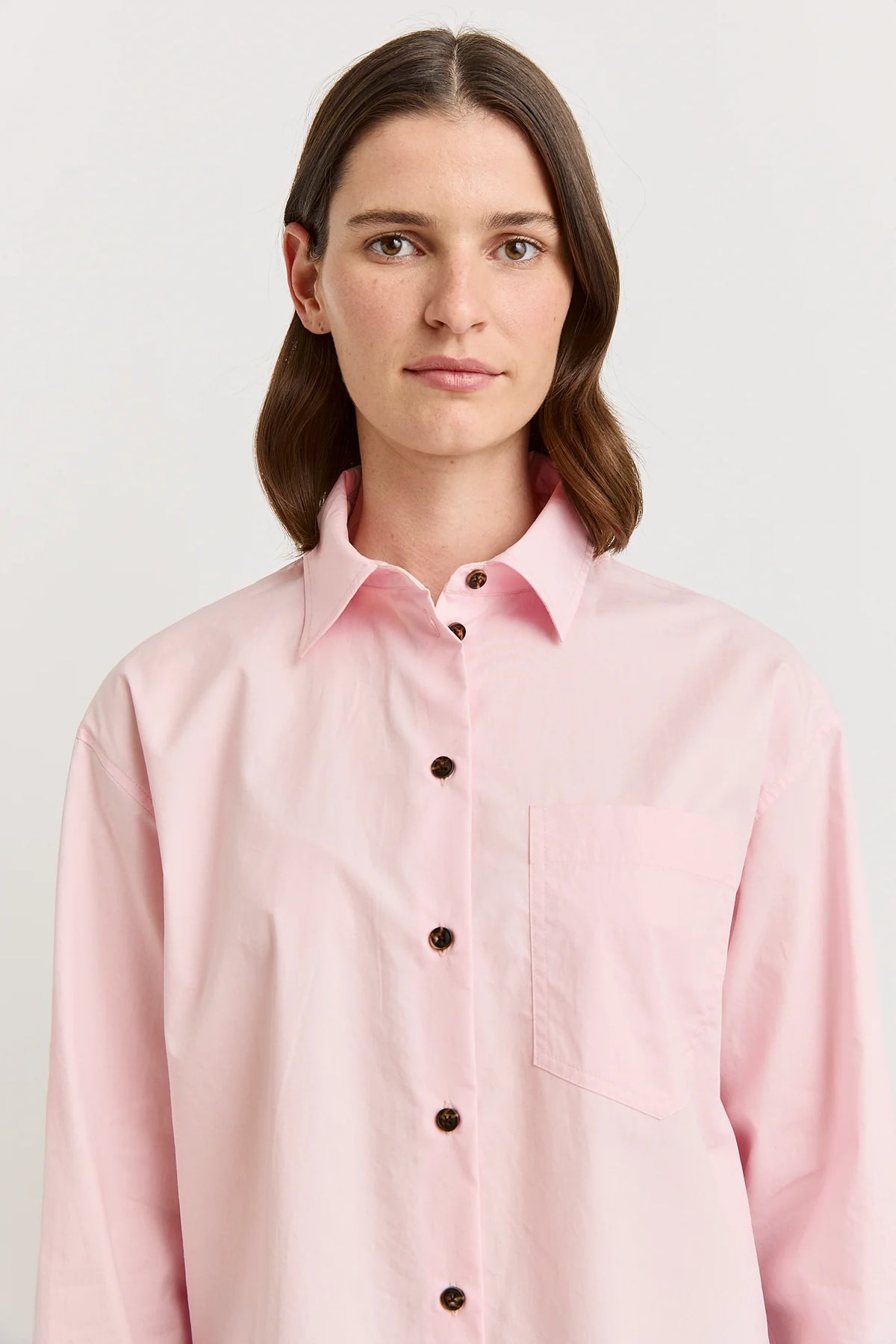 RELAXED COTTON SHIRT in Pale Pink by Toorallie at Darling & Domain