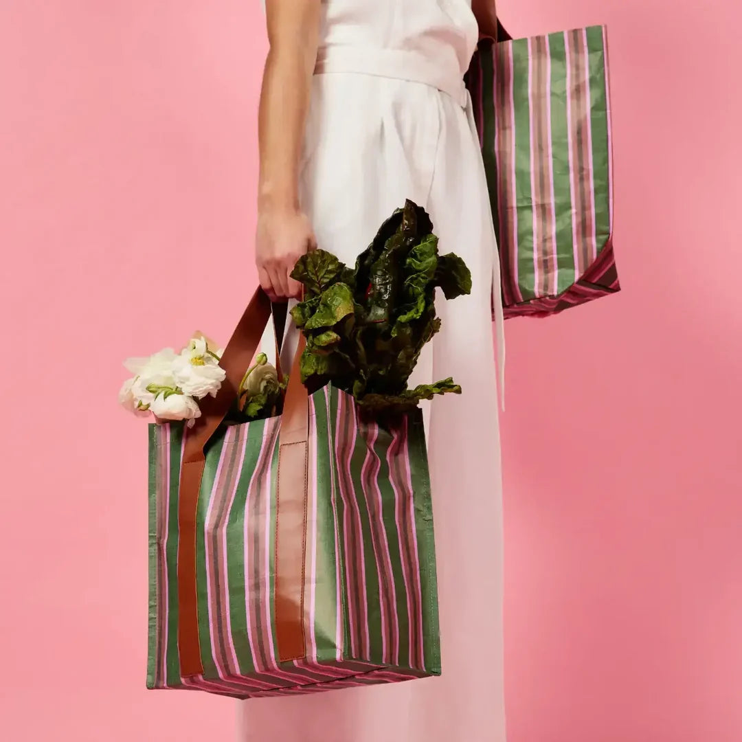 SHOPPER TOTE in Forest Stripe by kollab