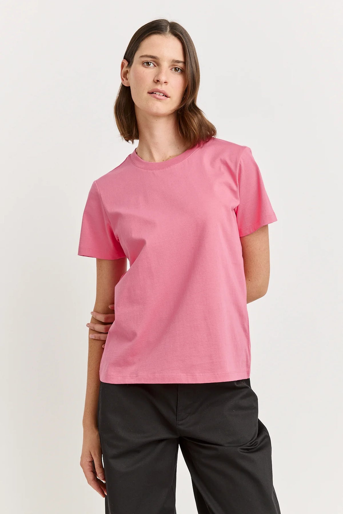 CLASSIC ORGANIC COTTON TEE in Flamingo by Toorallie at Darling & Domain