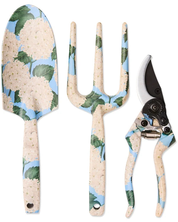 GARDEN TOOLS + GLOVES SET in Hydrangea Blue from the amazing range of Kip & Co products