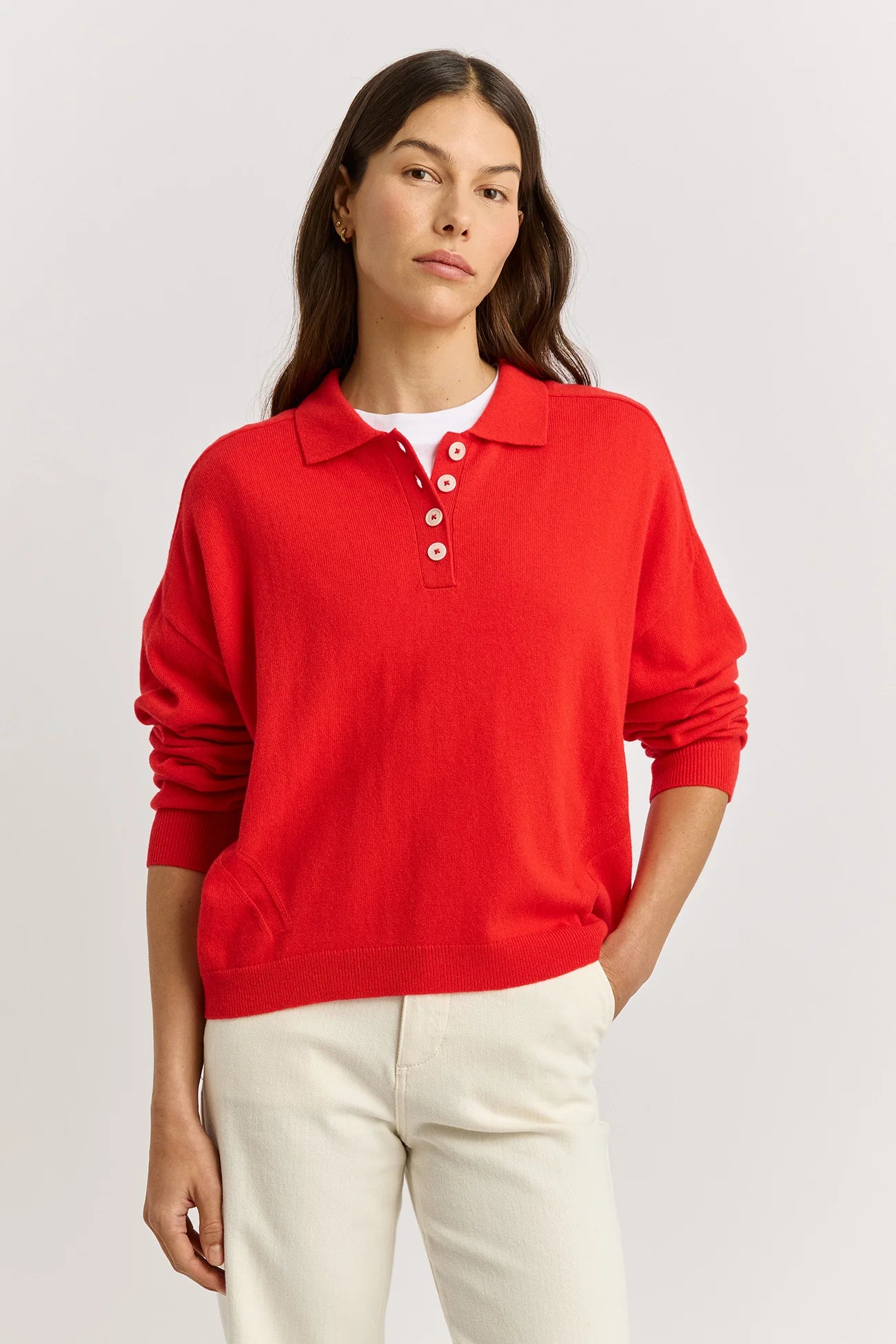 FINE JERSEY POLO in Poppy by Toorallie
