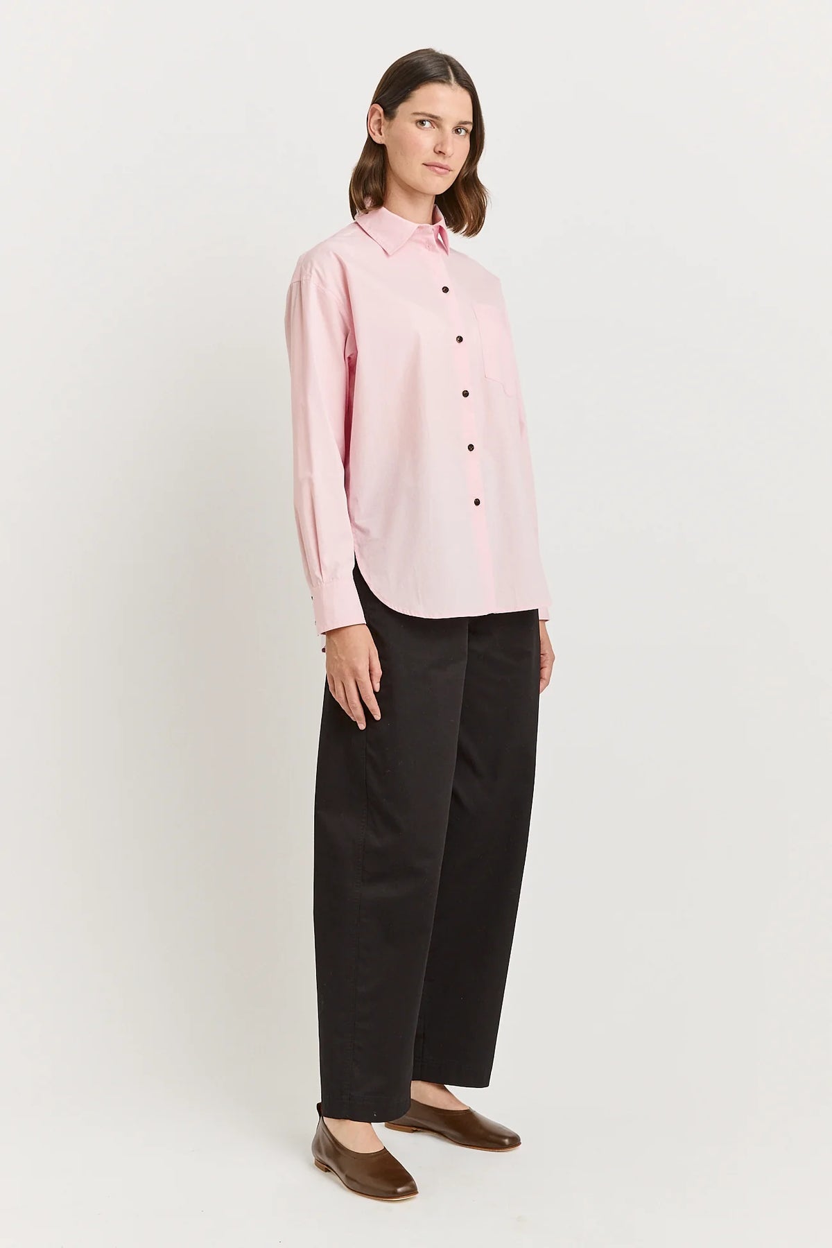 RELAXED COTTON SHIRT in Pale Pink by Toorallie at Darling & Domain