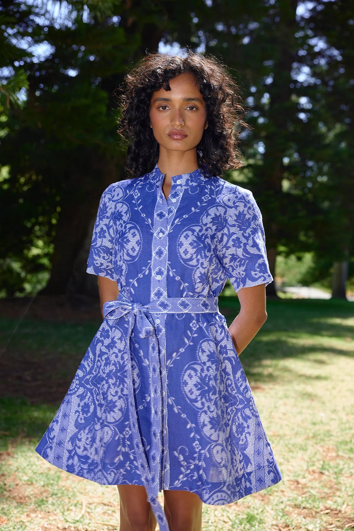 NAMI DRESS in Royal + Antique from Aston Studio
