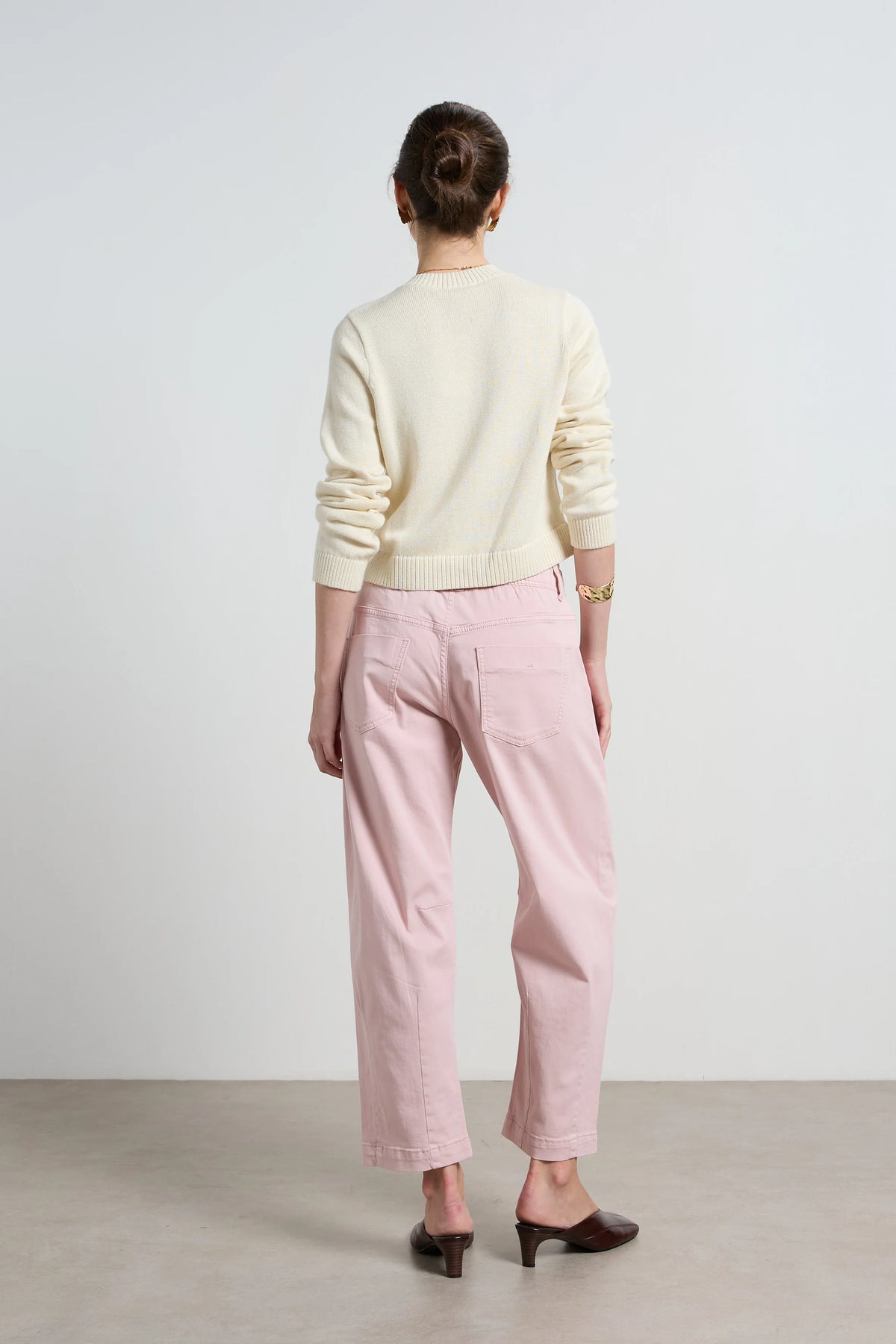 ACTIVE BARREL JEANS in Sea Pink by Dricoper