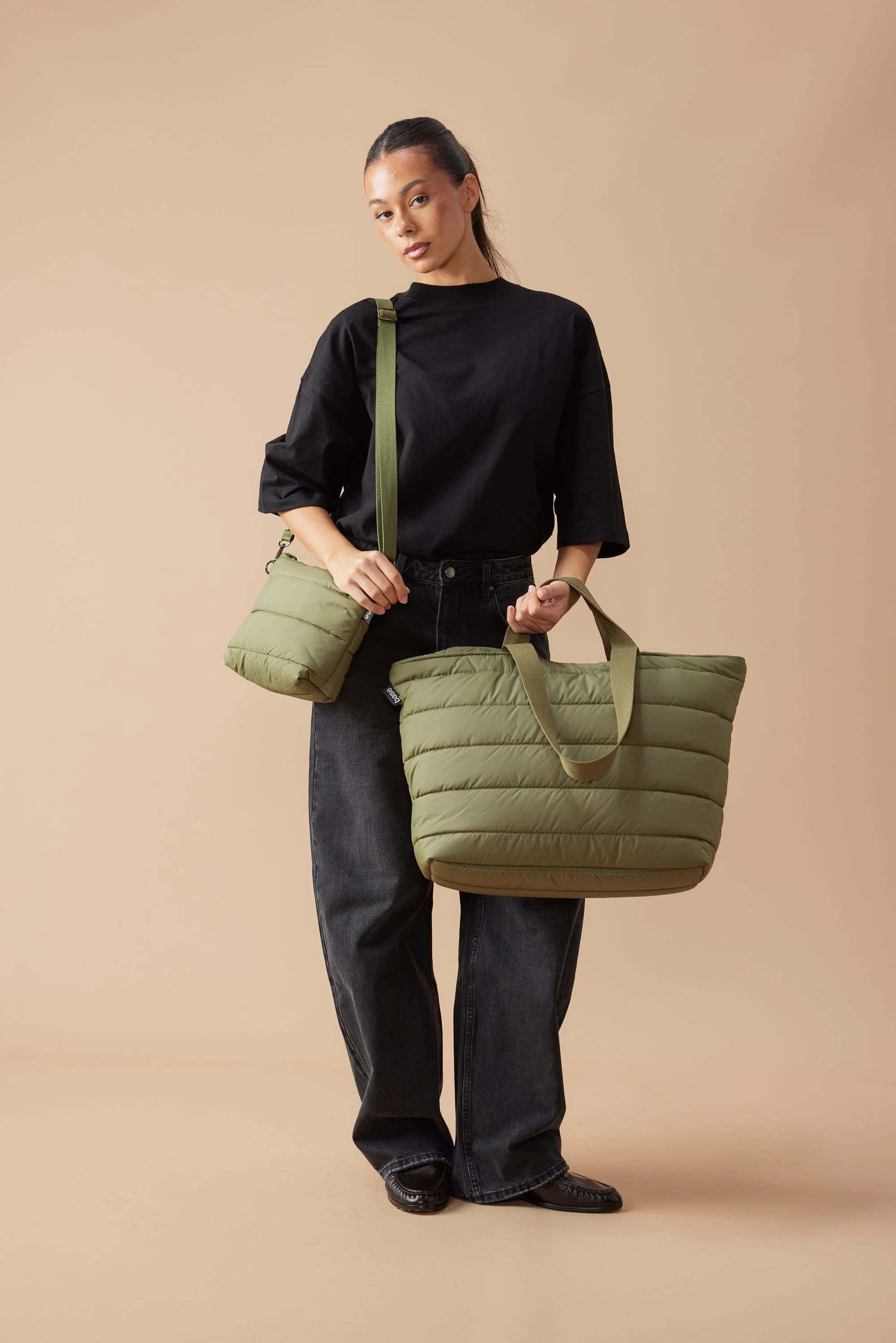 CLOUD STASH BASE CROSSBODY BAG in Khaki by Base Supply