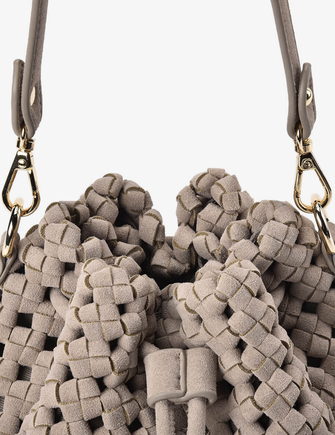 BOX WEAVE BUCKET BAG in Fawn by Elms + King