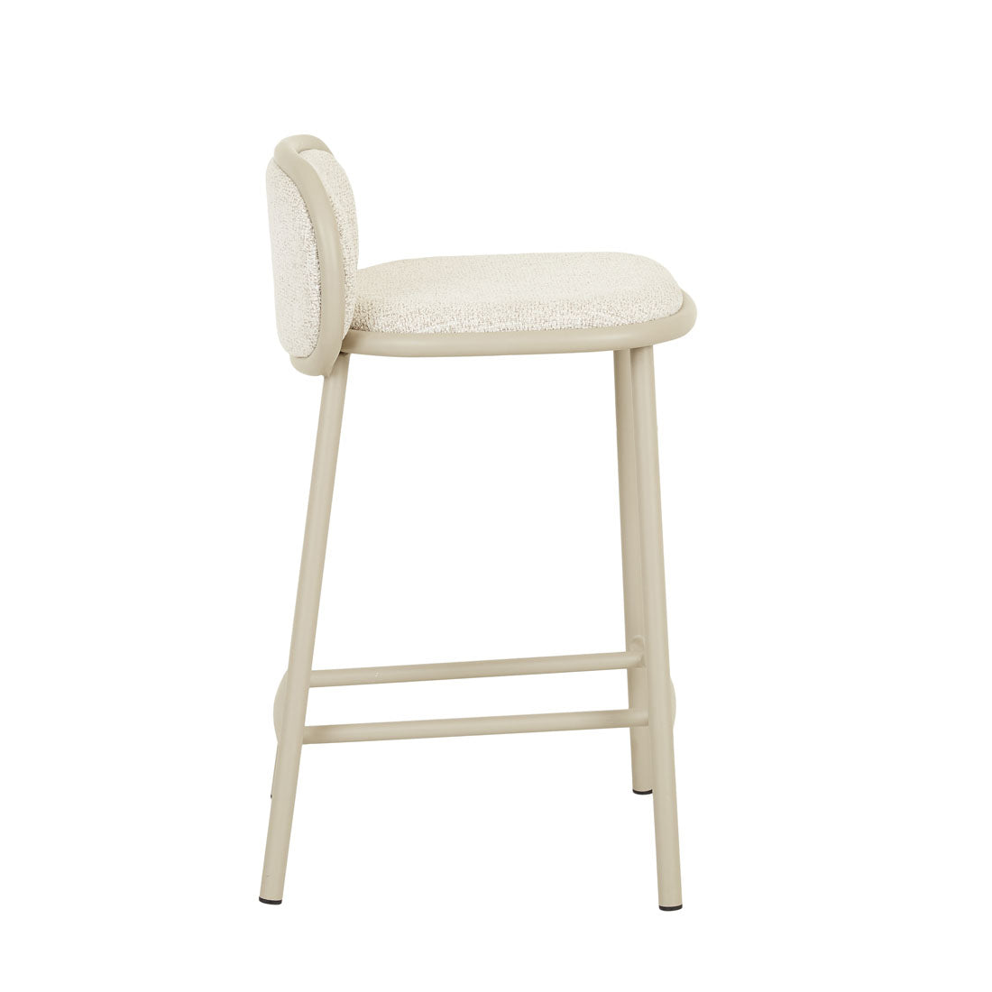 Pebble Barstool in Frosted Beige-Matt Cashmere by GlobeWest at Darling & Domain