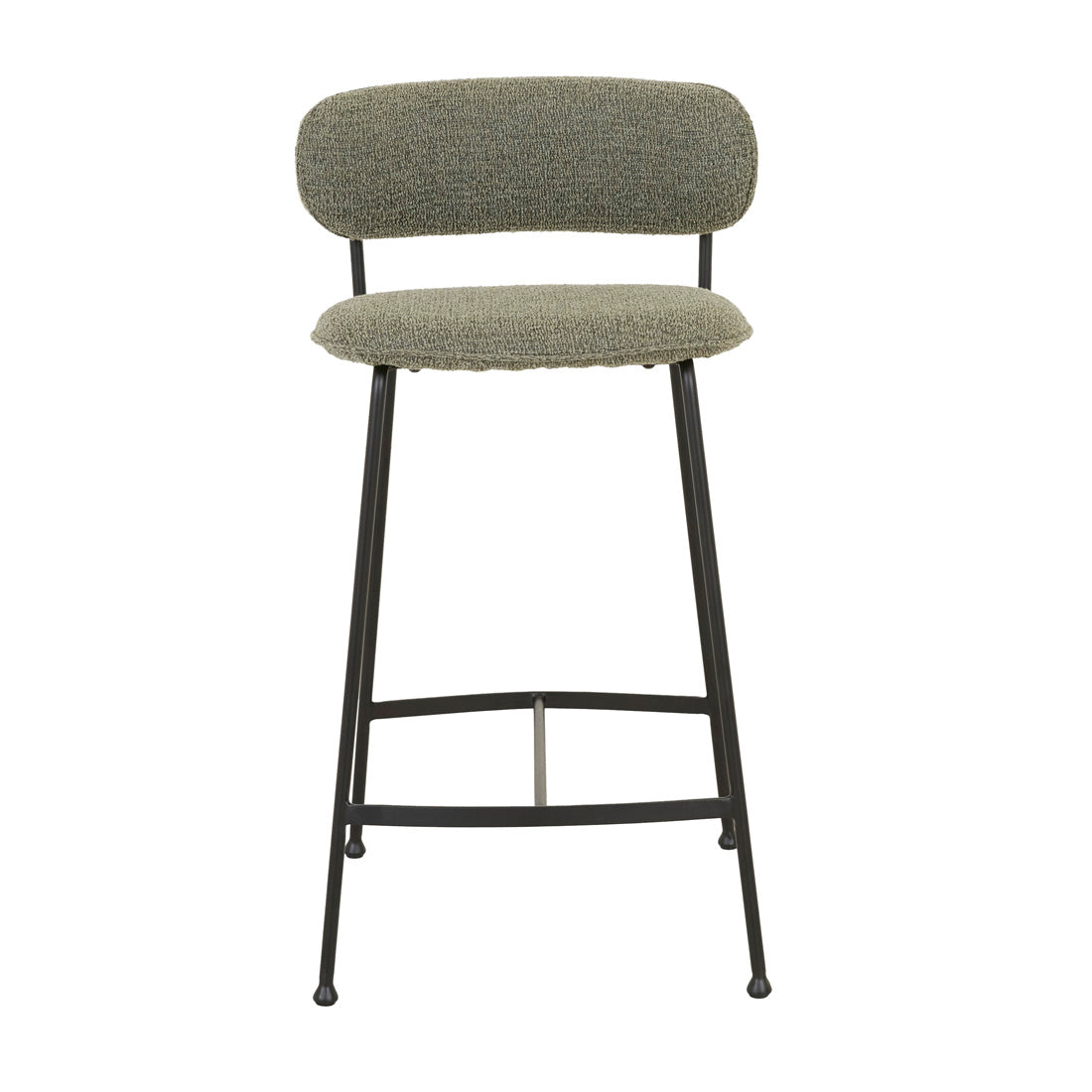 PICCOLO BARSTOOL in Moss Tweed - Black Metal by GlobeWest at Darling & Domain