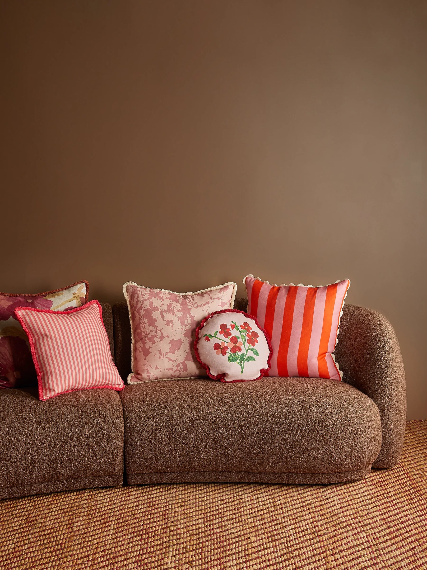 MINI VIOLA ROUND LINEN CUSHION - 45cm from Bonnie and Neil