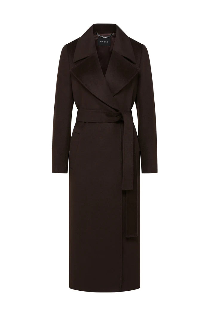 EVANS WOOL COAT in Espresso from Cable Melbourne
