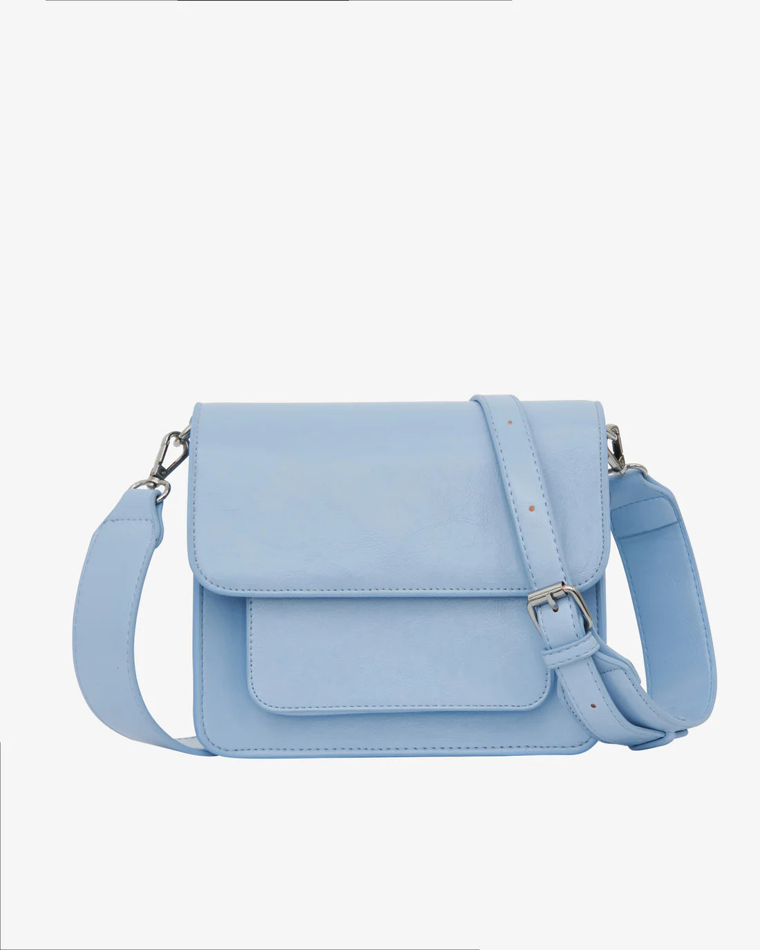 CAYMAN POCKET GLOSSY STRUCTURE BAG in Antique Blue by HVISK