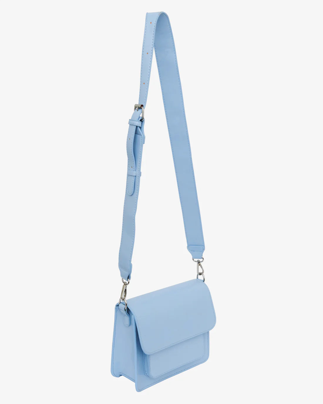 CAYMAN POCKET GLOSSY STRUCTURE BAG in Antique Blue by HVISK