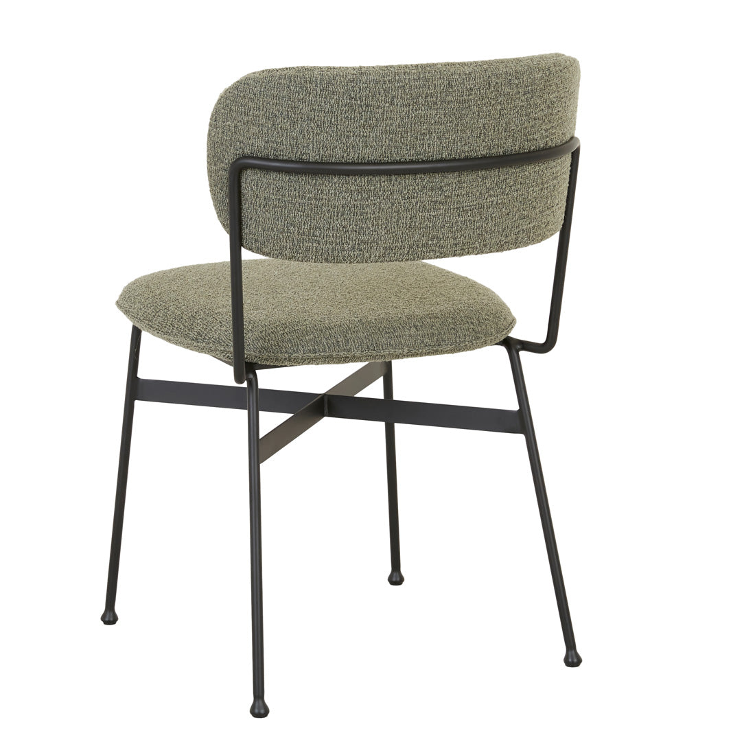 PICCOLO DINING CHAIR in Moss Tweed-Black Metal by GlobeWest at Darling & Domain