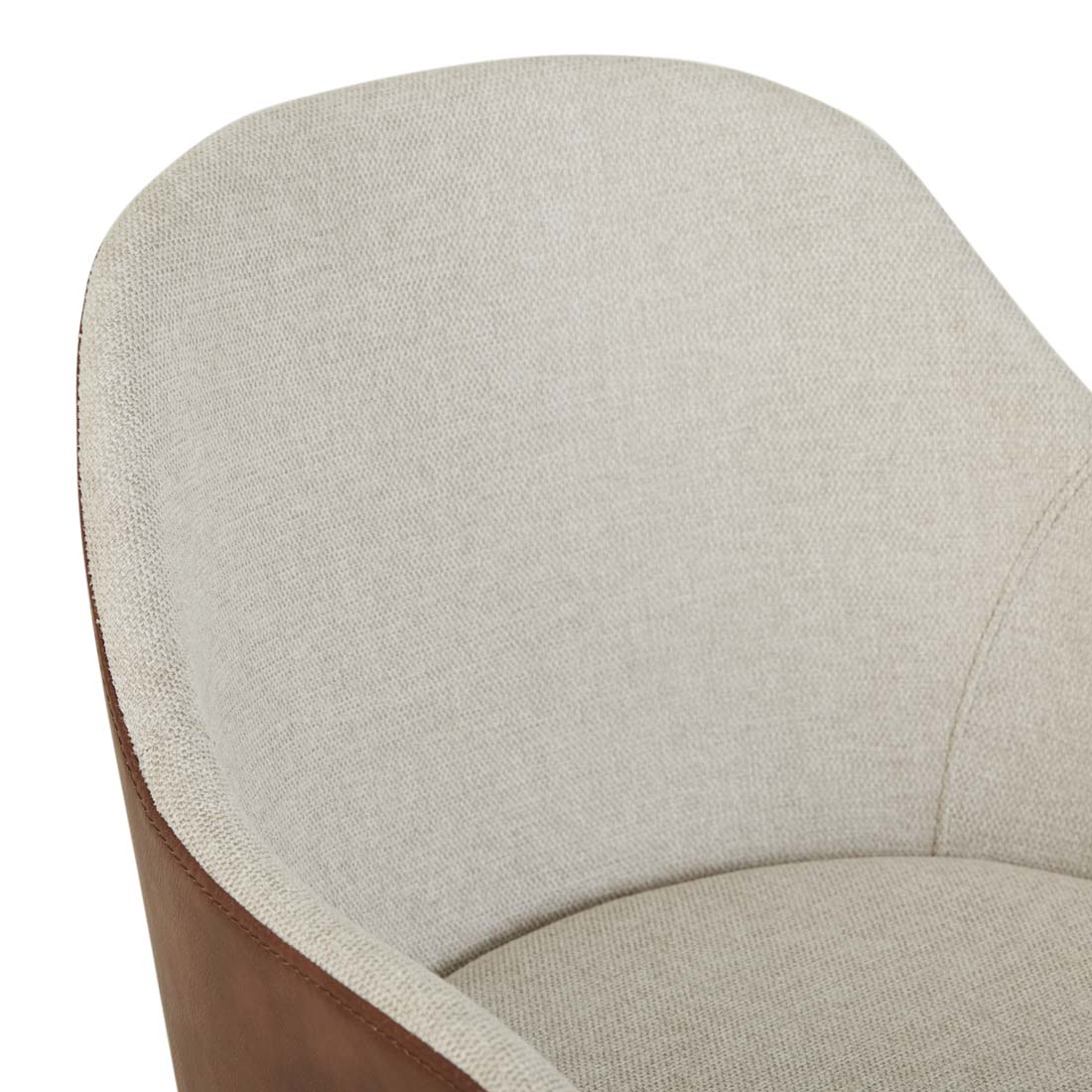 RILEY OFFICE CHAIR in Seashell-Vintage Tan PU by GlobeWest at Darling & Domain