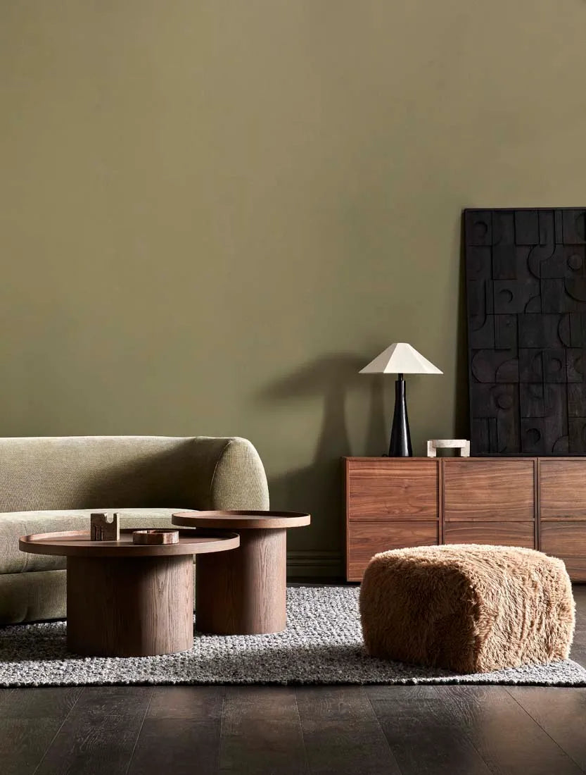 CLASSIQUE PEDESTAL COFFEE TABLE in Smoked Ash by GlobeWest at Darling & Domain