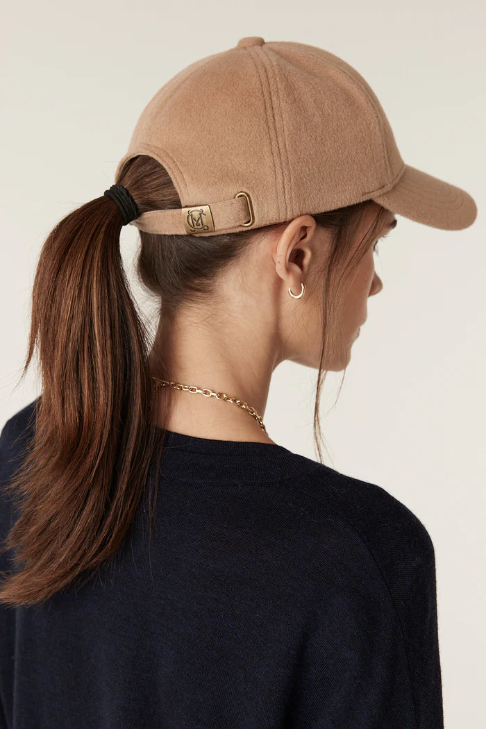 WOOL CASHMERE CAP in Camel from Cable Melbourne