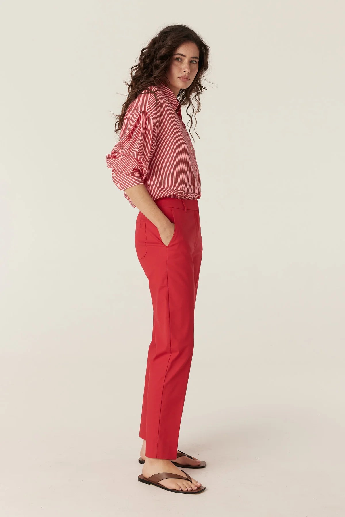 ALDO SATEEN PANT in Red from Cable Melbourne