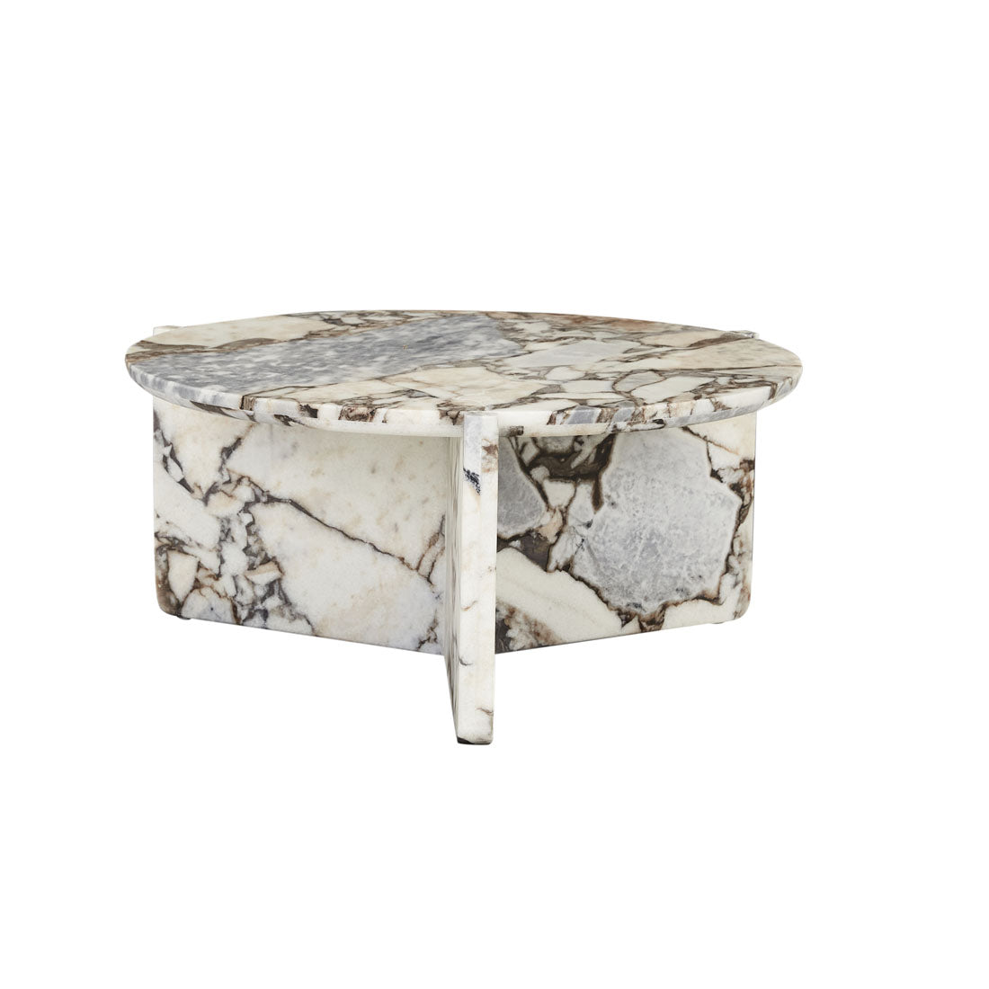 VENUS REVOLVE COFFEE TABLE in SATIN OCEAN MARBLE by GlobeWest at Darling & Domain