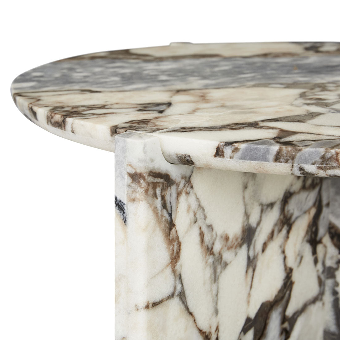 VENUS REVOLVE COFFEE TABLE in SATIN OCEAN MARBLE by GlobeWest at Darling & Domain