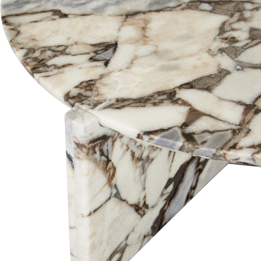VENUS REVOLVE COFFEE TABLE in SATIN OCEAN MARBLE by GlobeWest at Darling & Domain