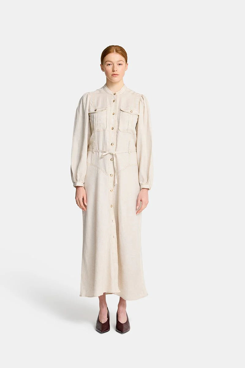 CLARA UTILITY DRESS in Natural by Arlington Milne