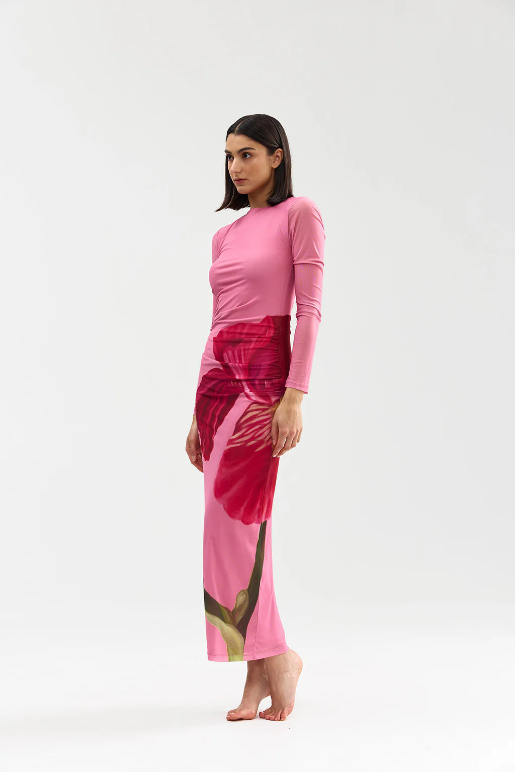 EZLI MESH DRESS in Dusty Iris by Aston Studio