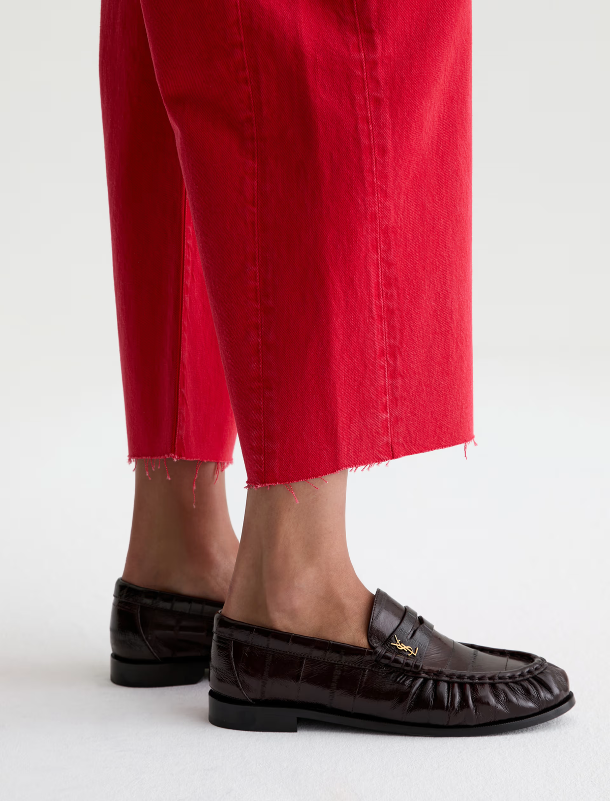 HATTIE CROP JEAN in Recording Red by AG Jeans