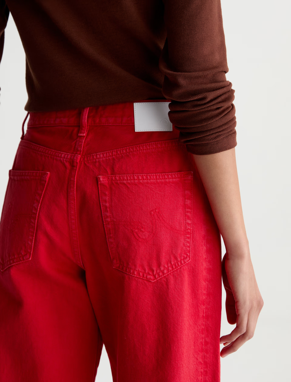HATTIE CROP JEAN in Recording Red by AG Jeans