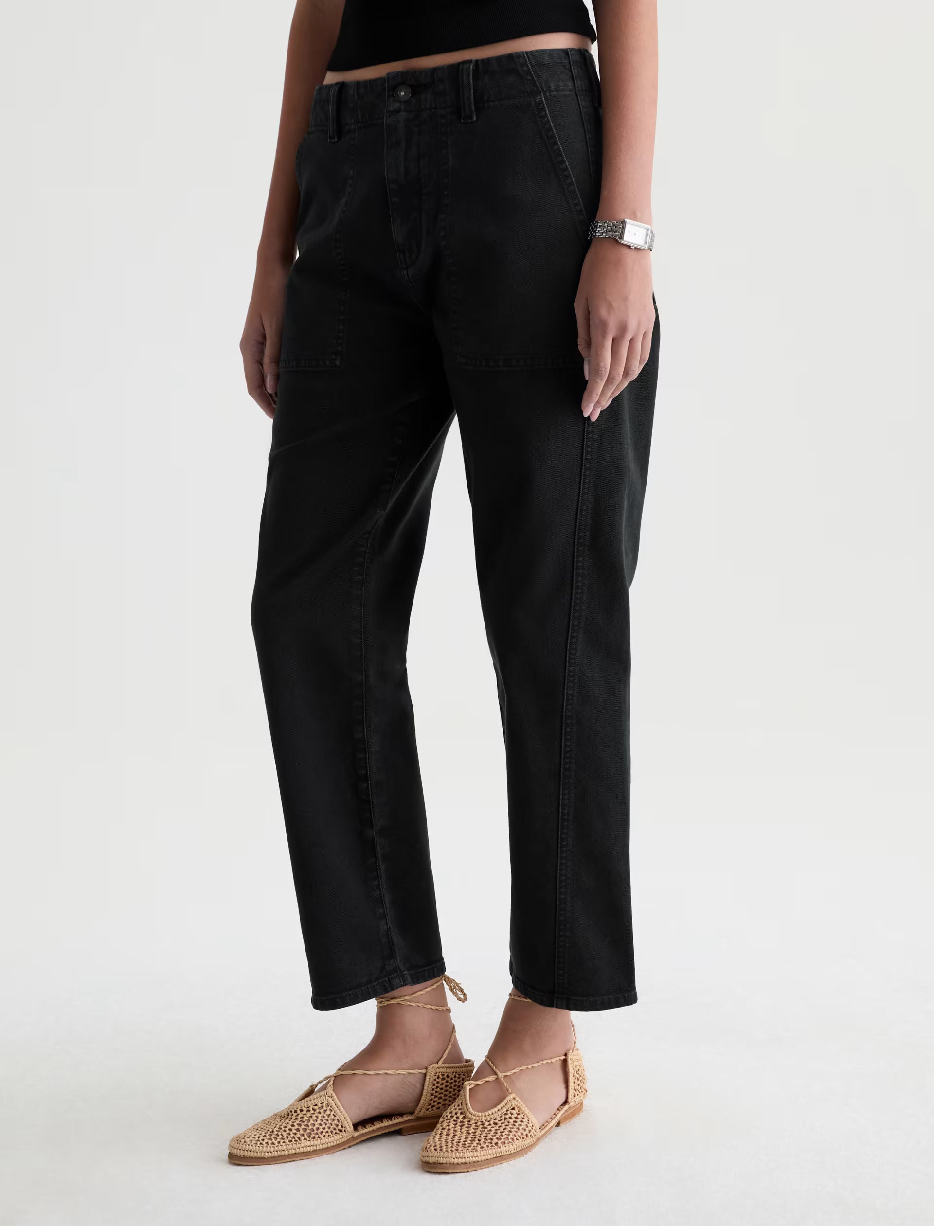 ANALEIGH JEAN in Sulfur Super Black by AG Jeans