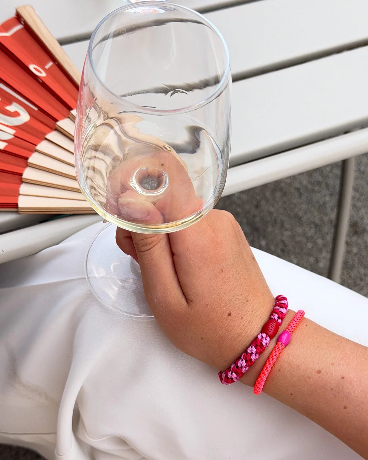 KKNEKKI ORIGINAL HAIR TIES in Red Bubblegum Stripe