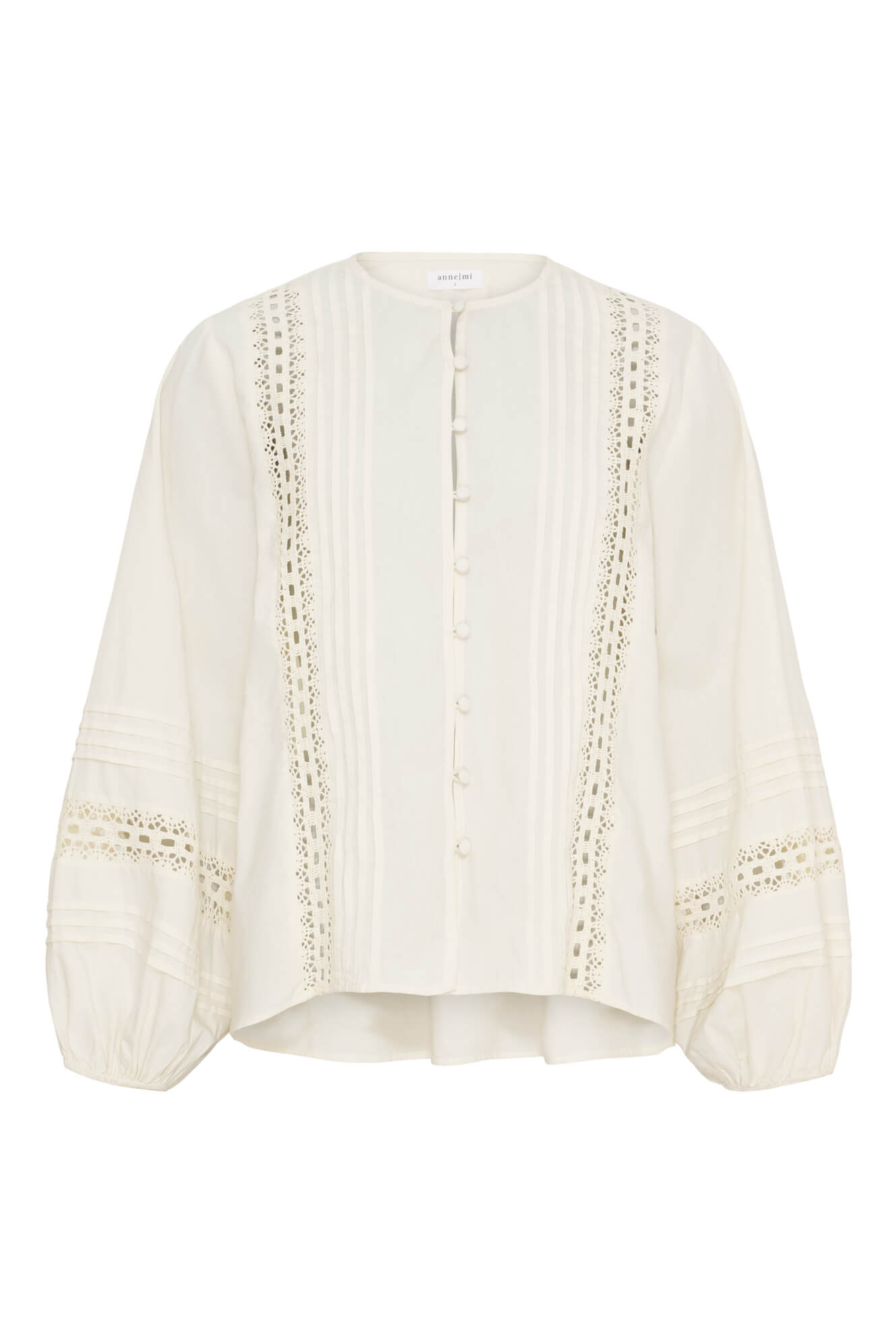 LILY LONG SLEEVE SHIRT in White Sand by Annie Mi