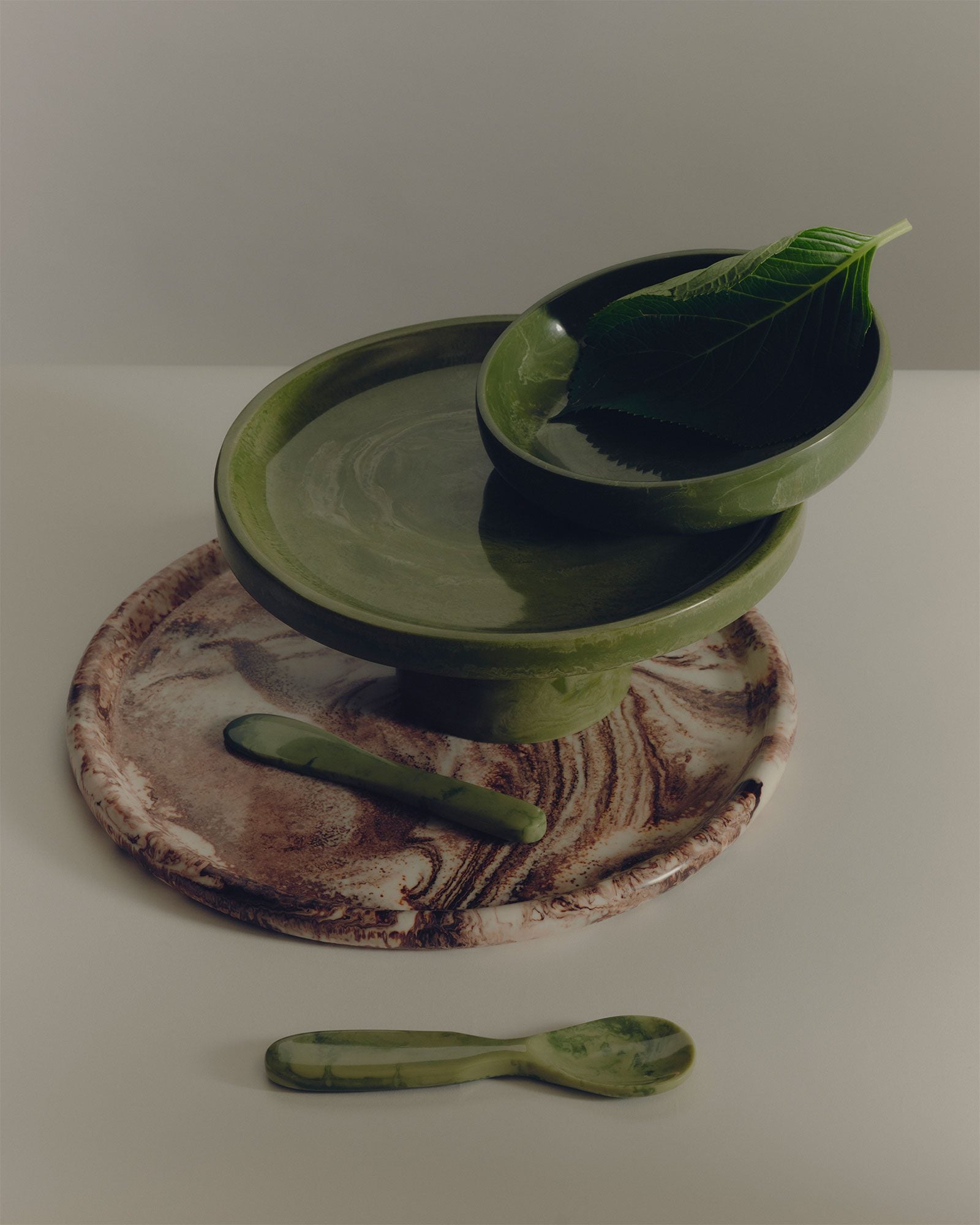 CAKE STAND in Moss by Lightly