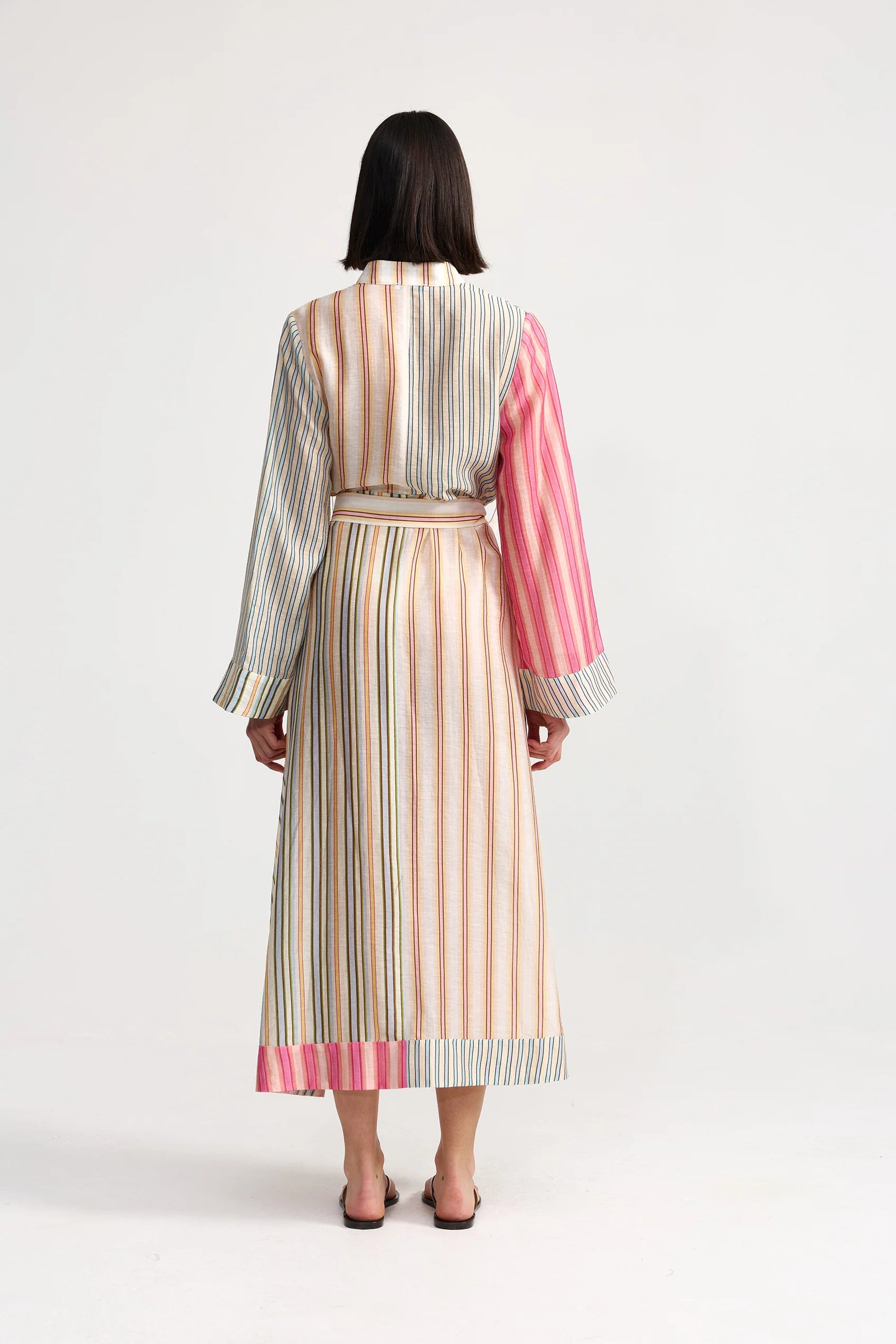Neottia Dress in Peony Stripe by Aston Studio