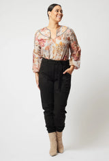 ALTAIR COTTON SILK TOP in Aries Floral from Oncewas
