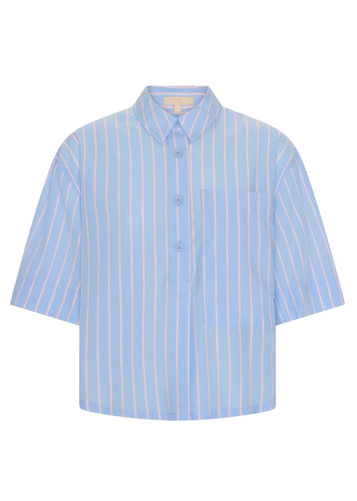 AUBIN CAMP SHIRT in Blue Pink by Pol Clothing