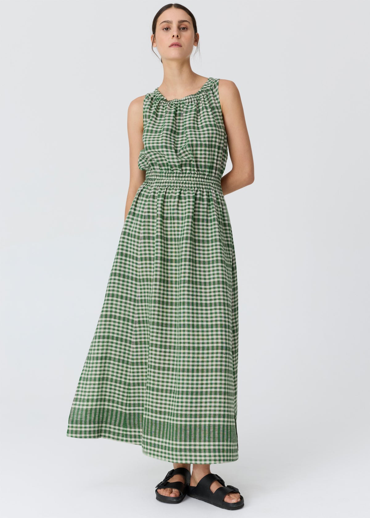 LUME TANK DRESS in Gingham by Pol Clothing