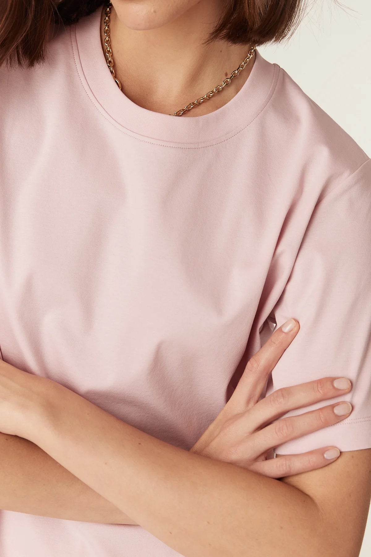 PIMA BOXY TEE in Pale Pink by Cable Melbourne