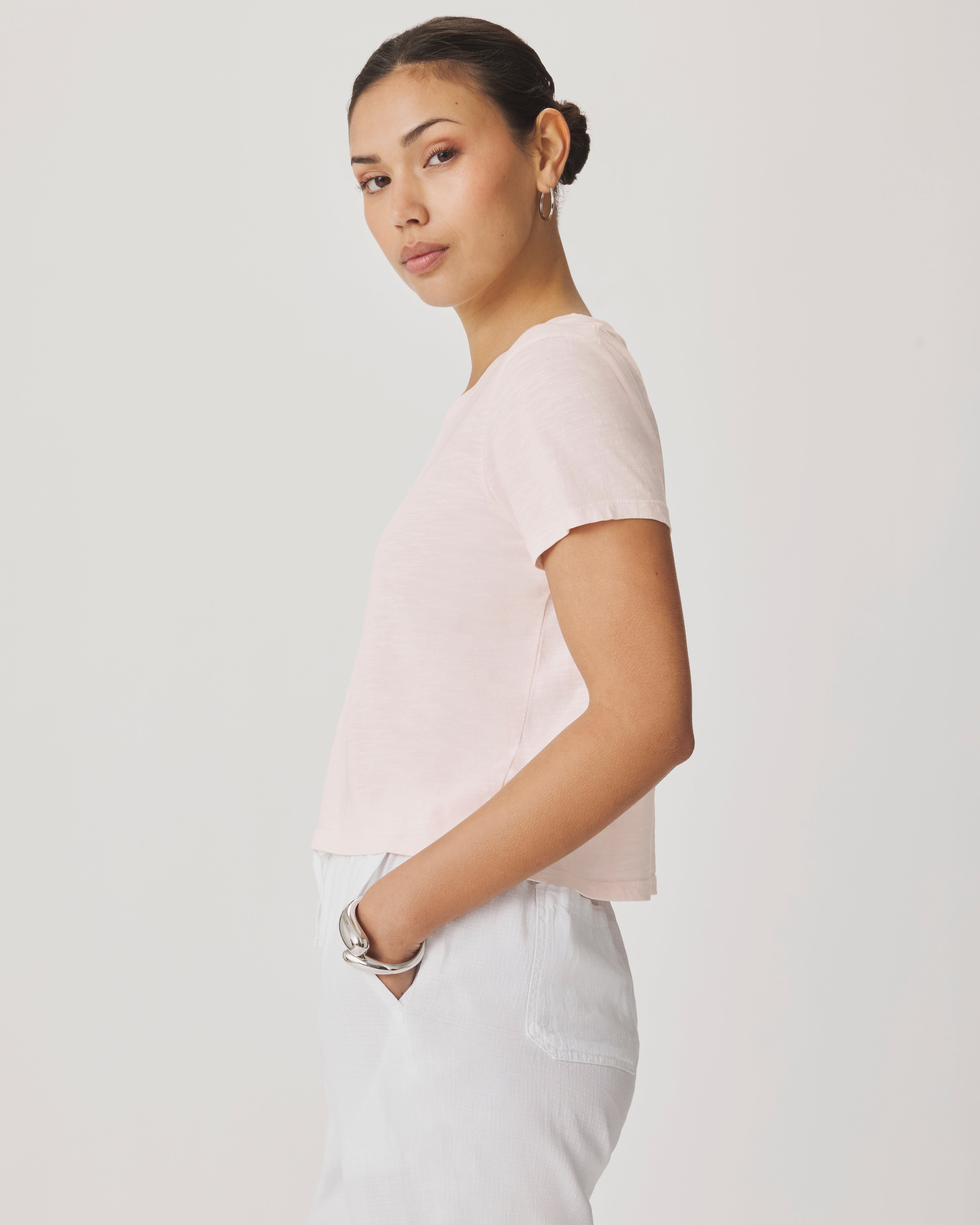 LOUISA SHORT SLEEVE TEE in Rose Petal by Splendid